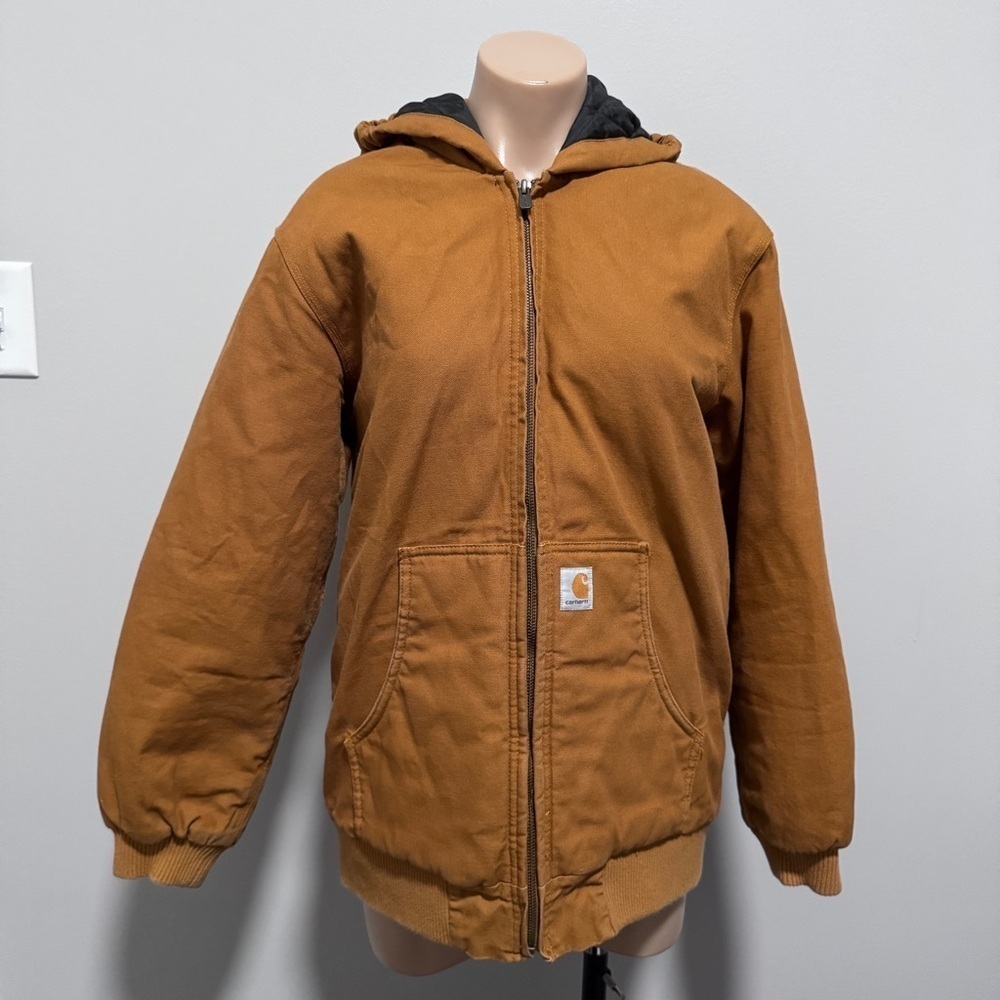 Carhartt Duck Brown Canvas Coat Jacket Winter Insulated XL 18 - 20
